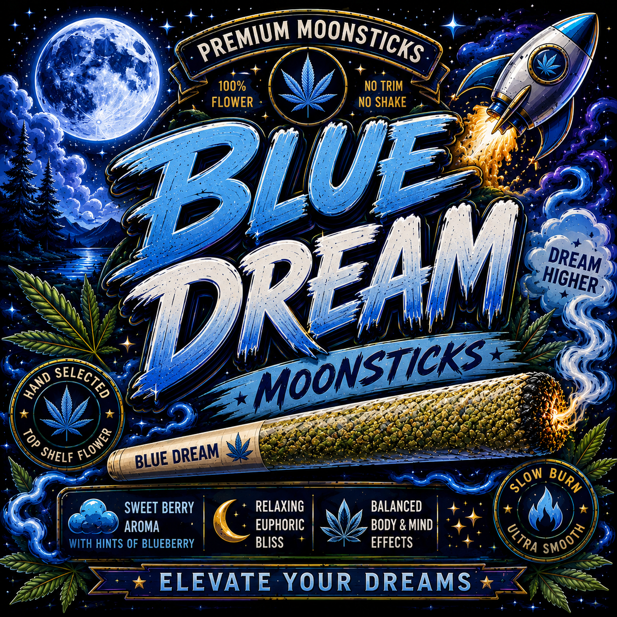 Pre-Rolled Blue Dream Moonstick